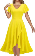 DRESSTELLS Women's Cocktail Dress High Low Vintage Wrap Hem