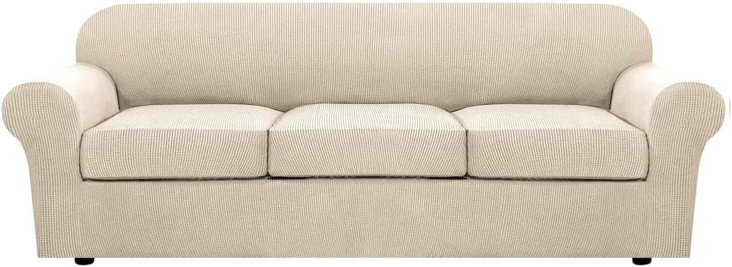 H.VERSAILTEX 4 Piece Stretch Sofa Covers for Large Sofas
