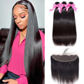 10A Brazilian Straight Human Hair Bundles with 13x4 HD Frontal