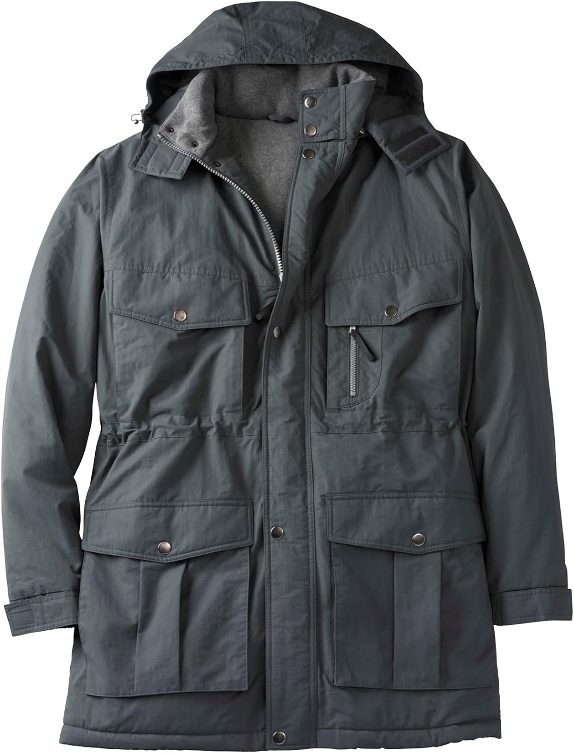 Boulder Creek Men's Big & Tall Fleece-Lined Parka with Hood