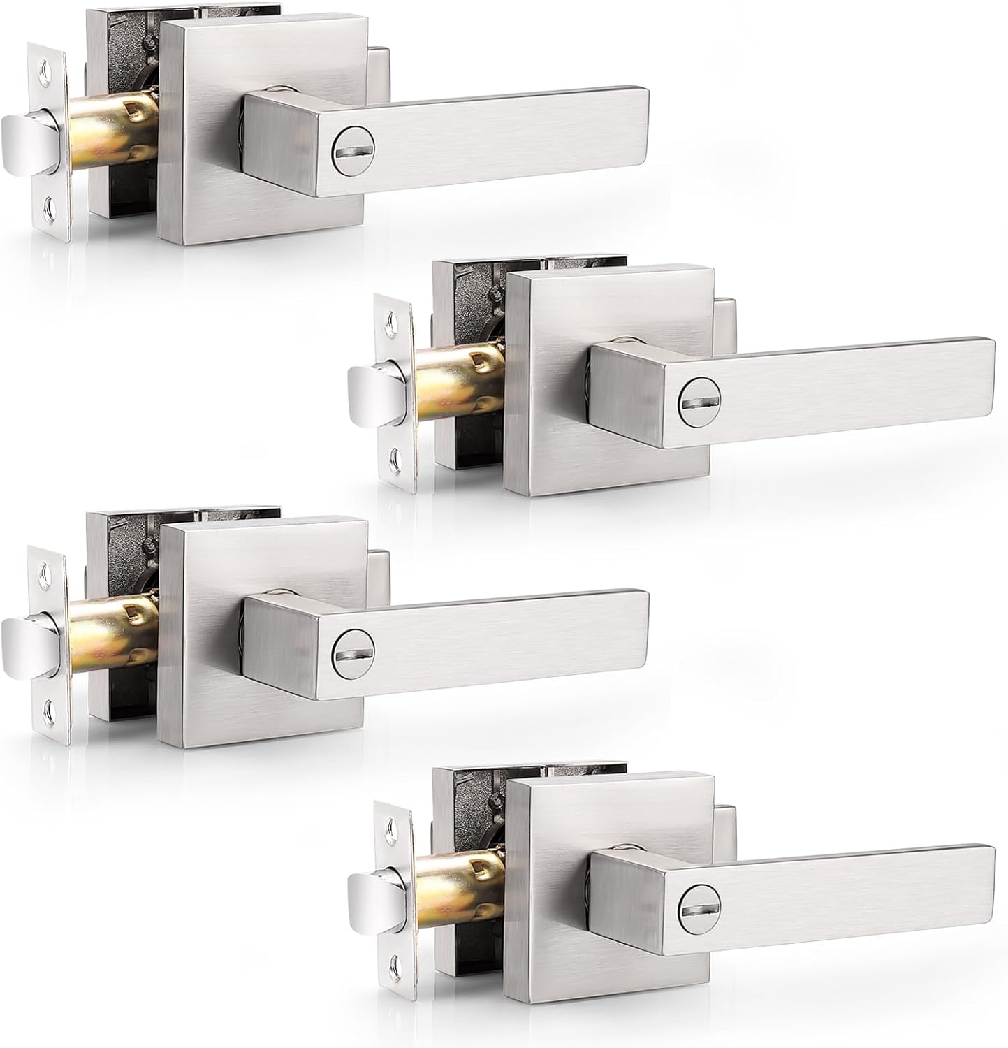 Probrico Heavy Duty Square Satin Nickel Privacy Door Levers Review