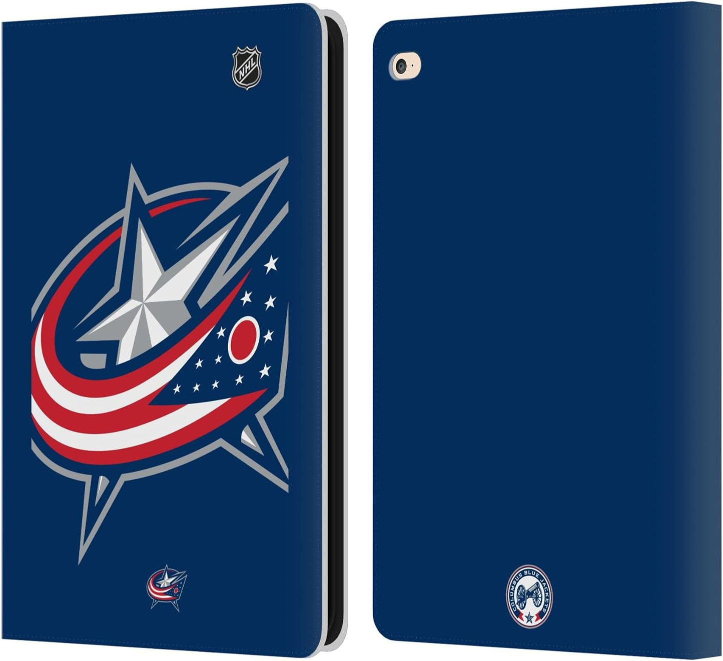 NHL Oversized Columbus Blue Jackets Leather Wallet Case for iPad Air 2