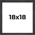 18x18 Shadow Box Frame Contemporary Black Finish - Clean Display