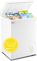 Chest Freezer Small Deep Freezers with Removable Basket - Compact 3.5