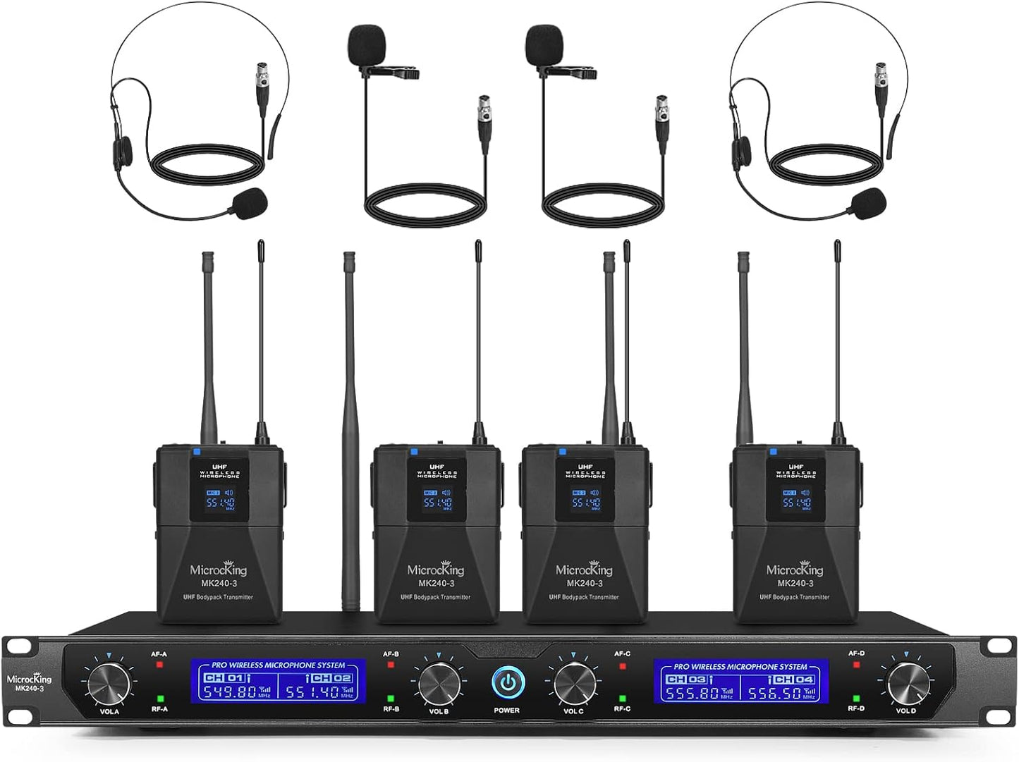 MicrocKing UHF Wireless Microphone System for Events and Speech