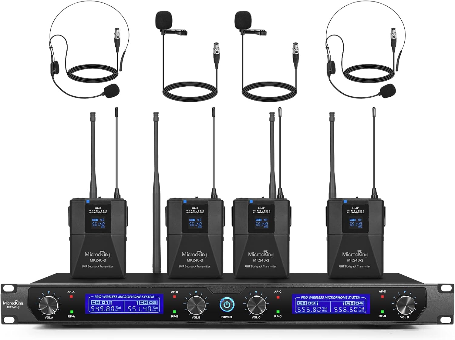MicrocKing UHF Wireless Microphone System for Events and Speech