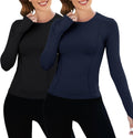 Women's Compression Workout Tee 1/2/3 Pack - Tight Fit Athletic Shirt