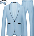 MAGE MALE Mens 2 Pieces Tuxedo Shawl Lapel Slim Fit One Button Suit