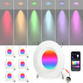 6 inch Smart LED Can Lights Retrofit Recessed Lighting - RGB WiFi
