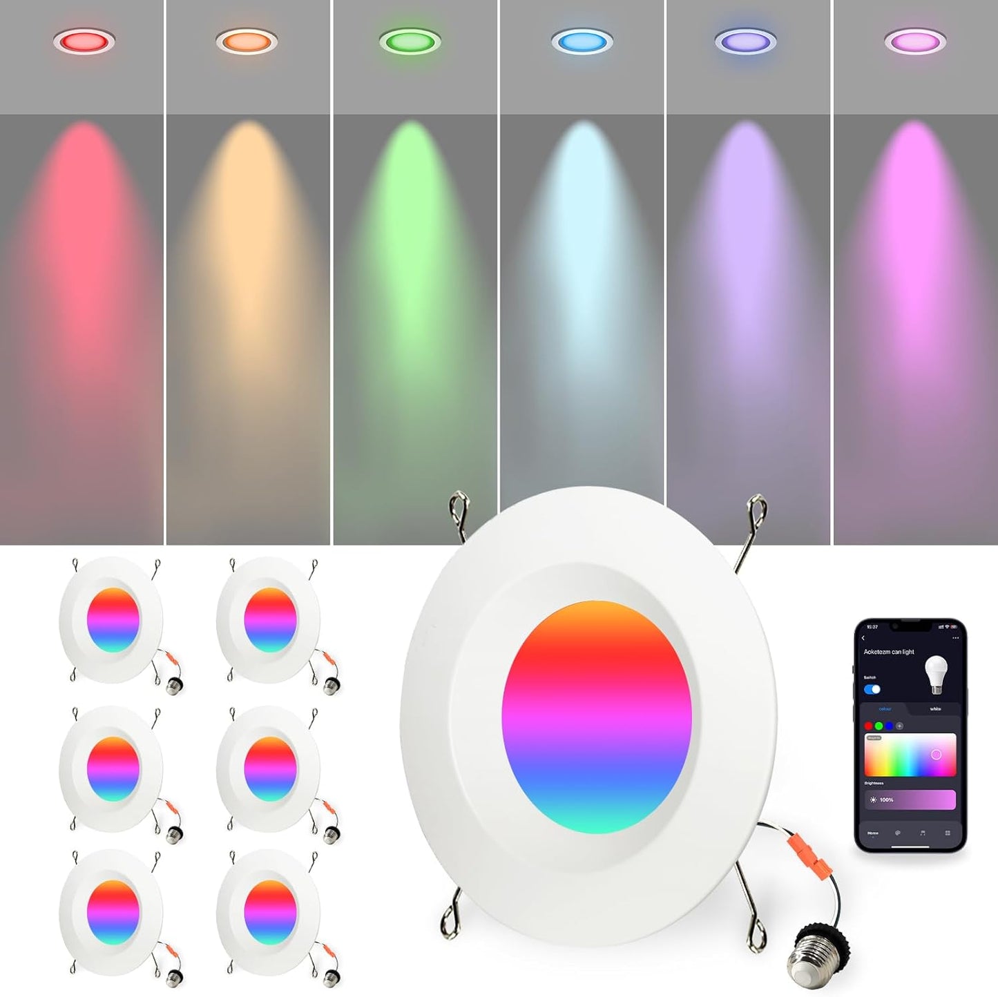 Smart LED Can Lights Retrofit Recessed Lighting for Home Use
