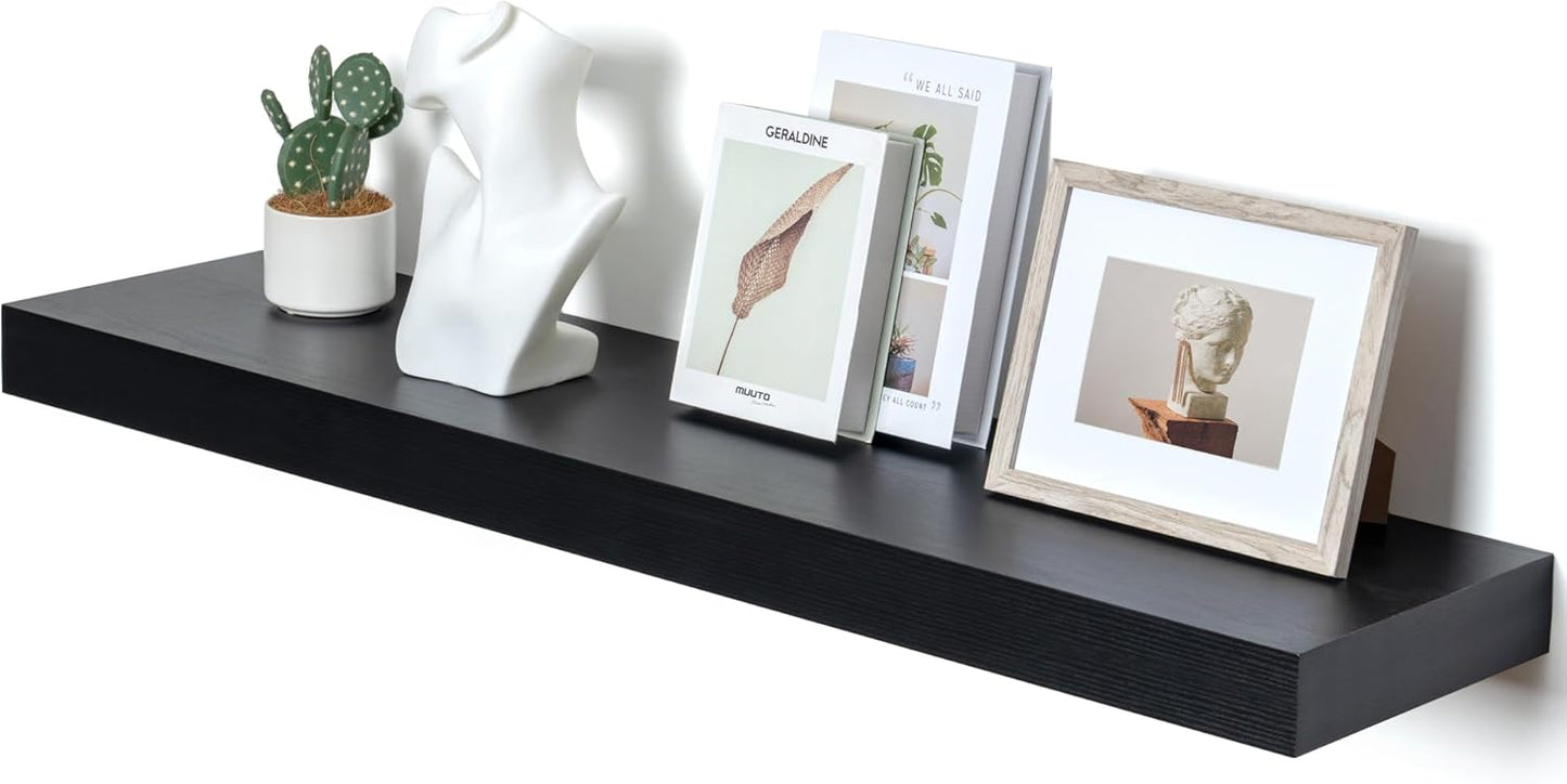 12 Inch Deep Floating Shelves for Wall - Rustic Wood Design