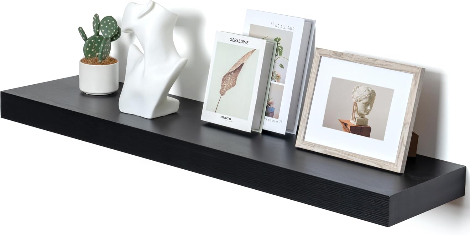 12 Inch Deep Floating Shelves for Wall - Rustic Wood Design
