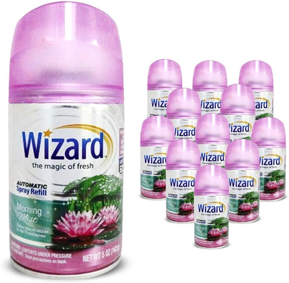 12 Wizard Automatic Spray Refills for Continuous Freshness