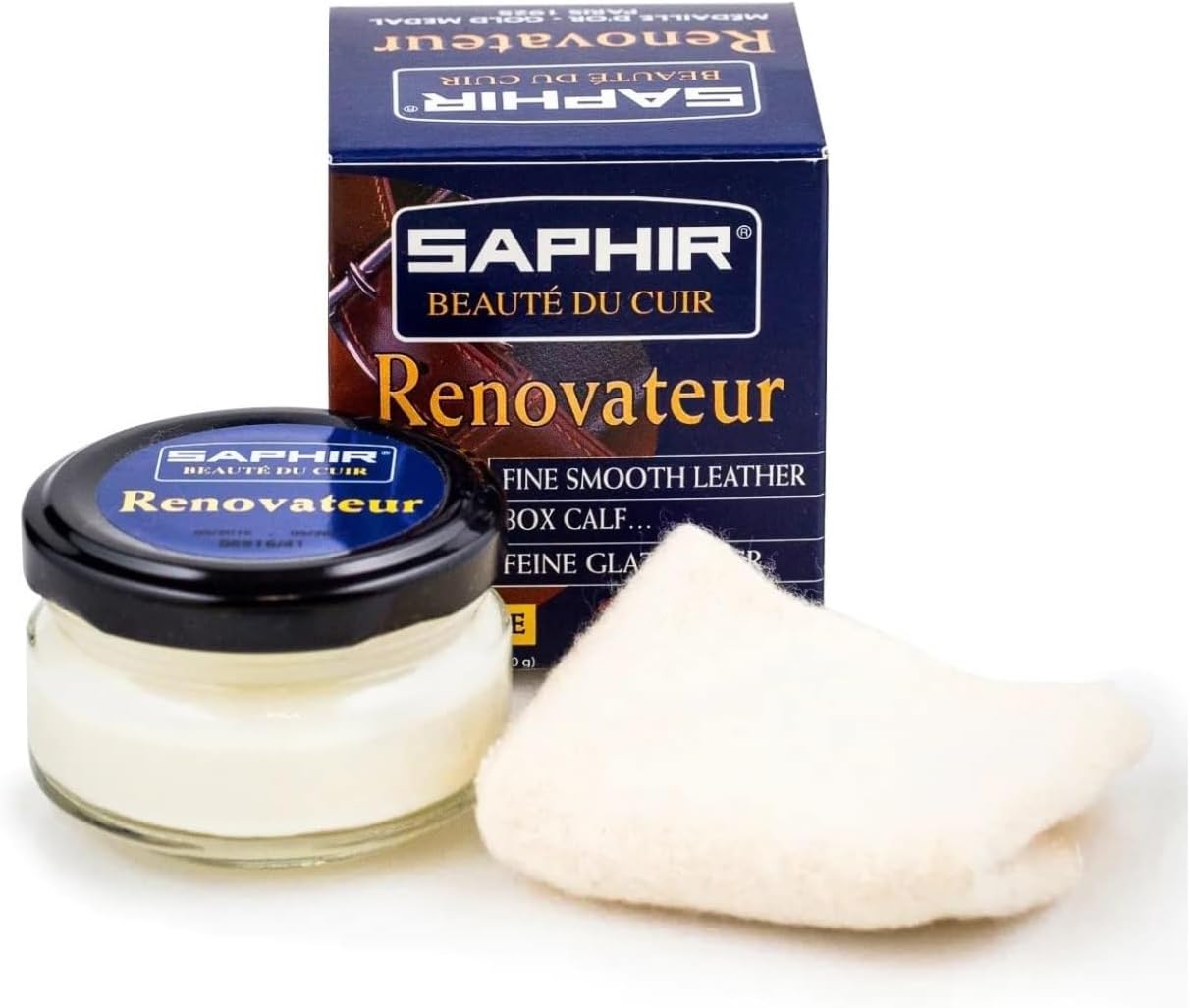 Saphir Renovateur: Revive & Protect Leather - Includes Chamois Cloth - 50mL