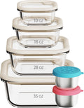 Glass Food Storage Containers with Silicone Lids for Freshness