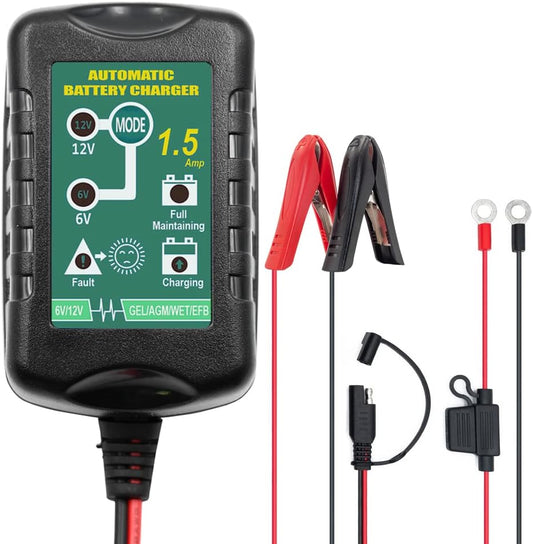 Unocho Smart Float Charger: Automatic 1.5A Maintainer