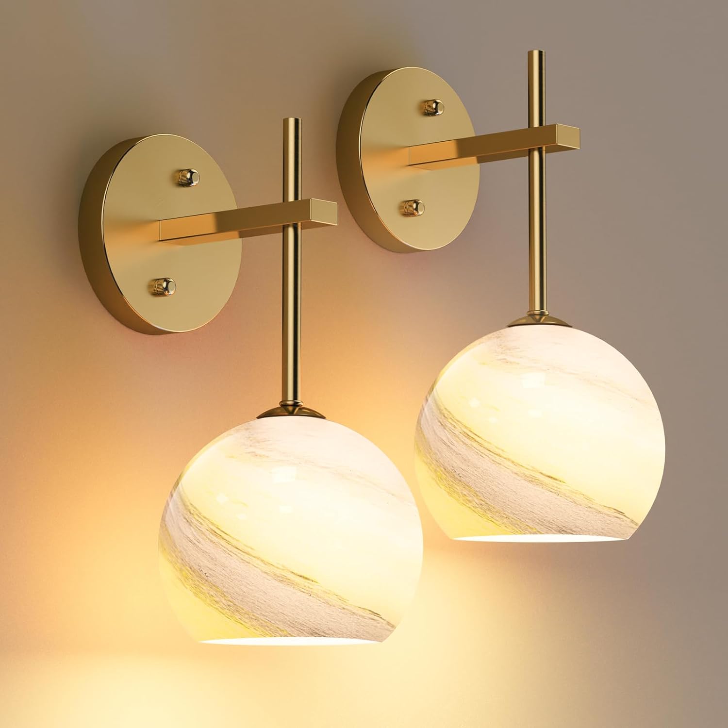 MOITA Wireless Battery Operated Wall Sconces with Remote Control