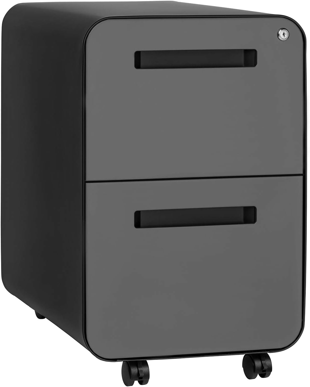 Modern Mobile File Cabinet with 2 Drawers for Office Use