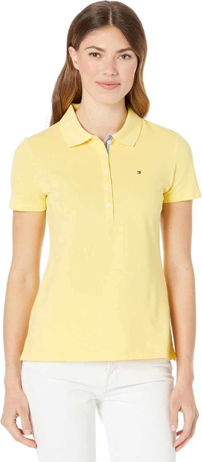 Tommy Hilfiger Solid Short Sleeve Polo for Stylish Women