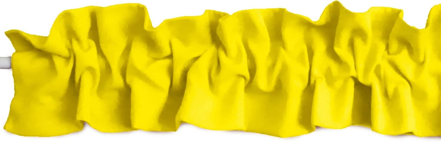 Solid Poplin Sleeve Topper Window Valance for Home Decor