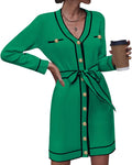 Cozy Long Sleeve Button Down Dress for Women by Pink Queen
