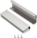 Satanga Edge Brushed Nickel Finger Pull for Cabinets - Modern