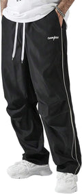 Men's Parachute Sweatpants Y2k Baggy Track Pants - Wide Drawstring Fit