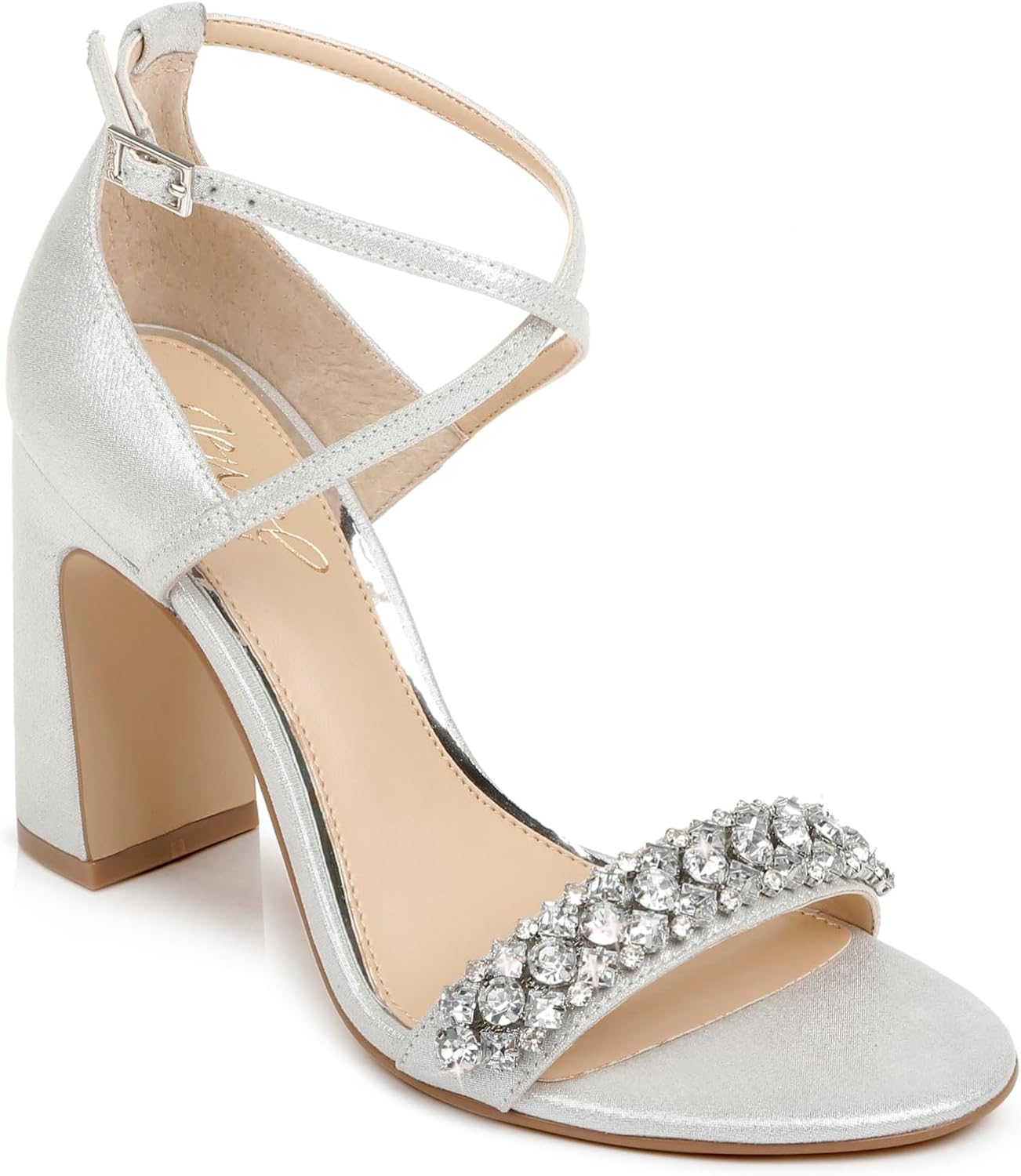 Jewel Badgley Mischka Penny Crystal Embellished Block Heel Review
