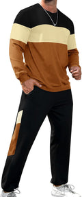 Babioboa Men's Colorblock Sweatshirt and Sweatpants Set Review