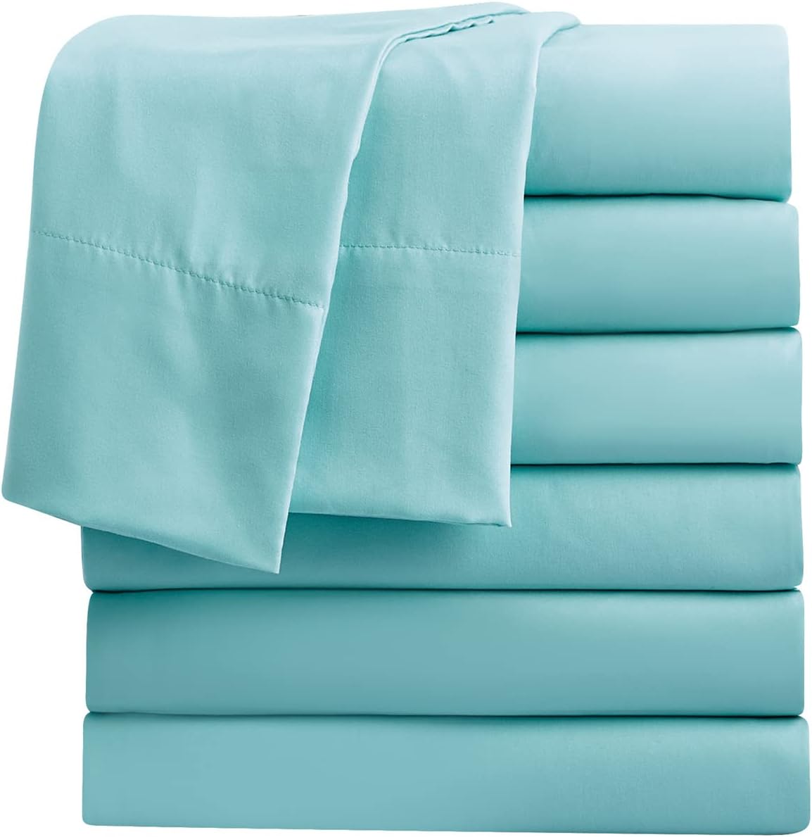 FreshCulture Twin Flat Sheets Pack of 6 Soft Microfiber Bedding