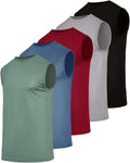 Breeze Tech 5 Pack Tank Tops for Men - Moisture Wicking Multipack