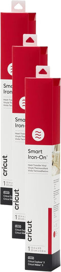 Cricut Smart Iron On Red 3-Pack, 13in x 3ft Rolls - Matless HTV