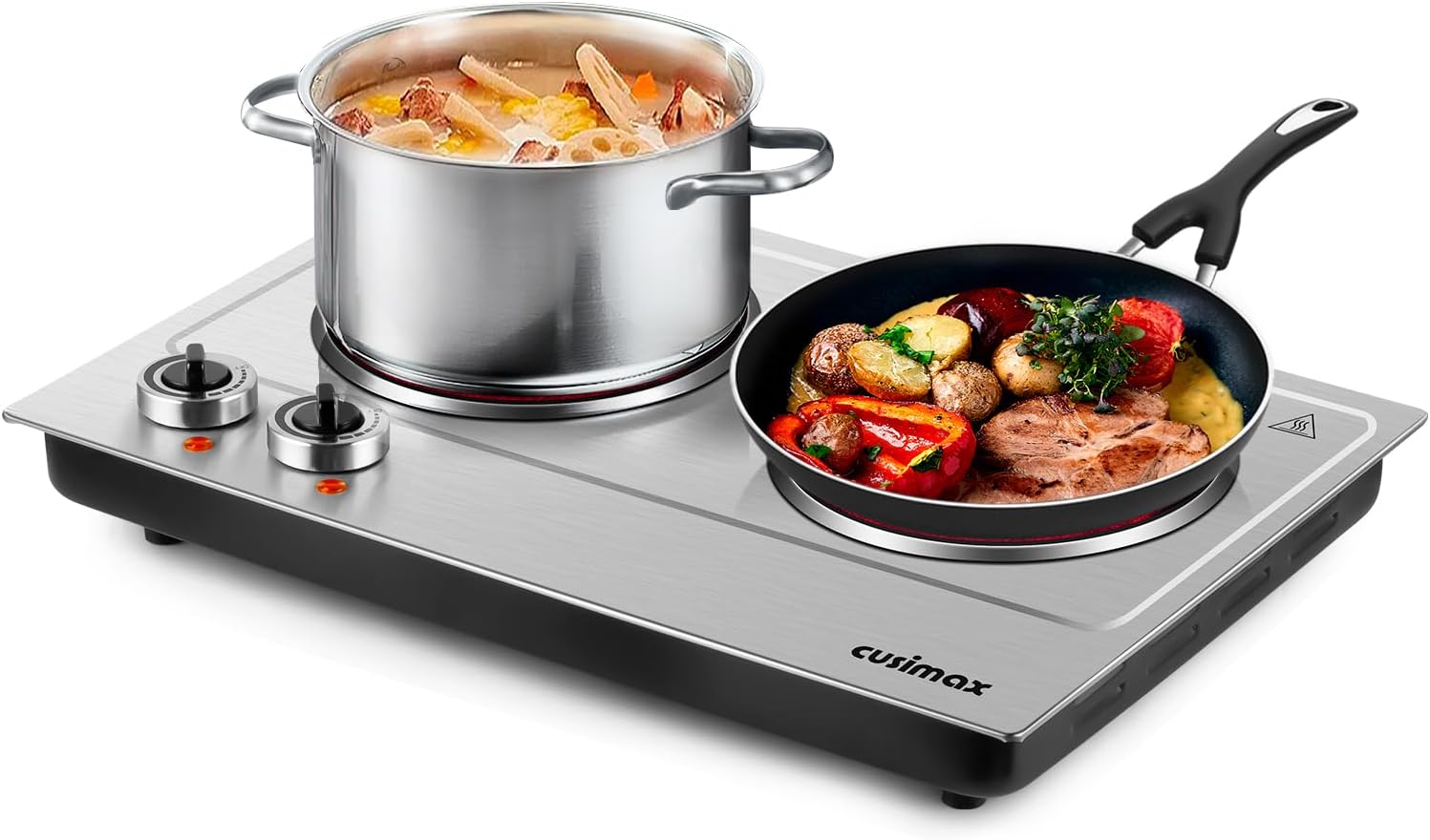 CUSIMAX Hot Plate - Dual Infrared Burner for All Cookware