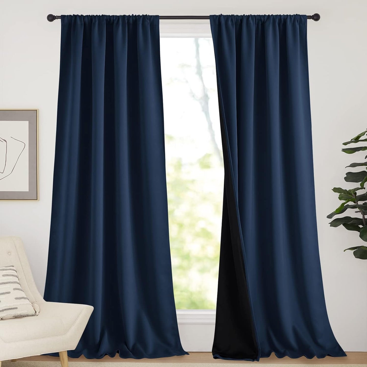 NICETOWN 100% Blackout Blinds for Laundry Room Decor and More