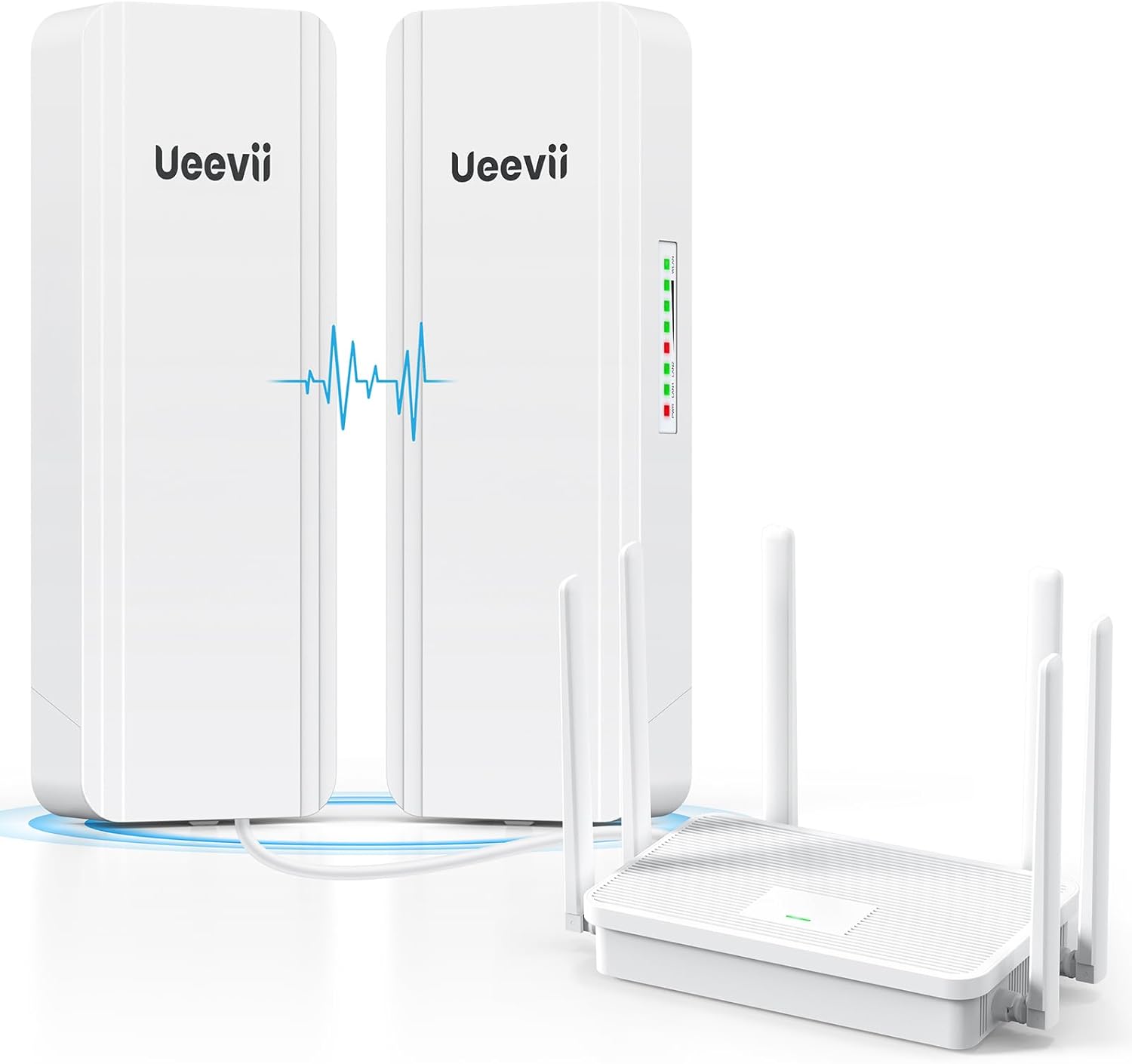 UeeVii Dual-Band Wireless Bridge Router Kit for Outdoor Use