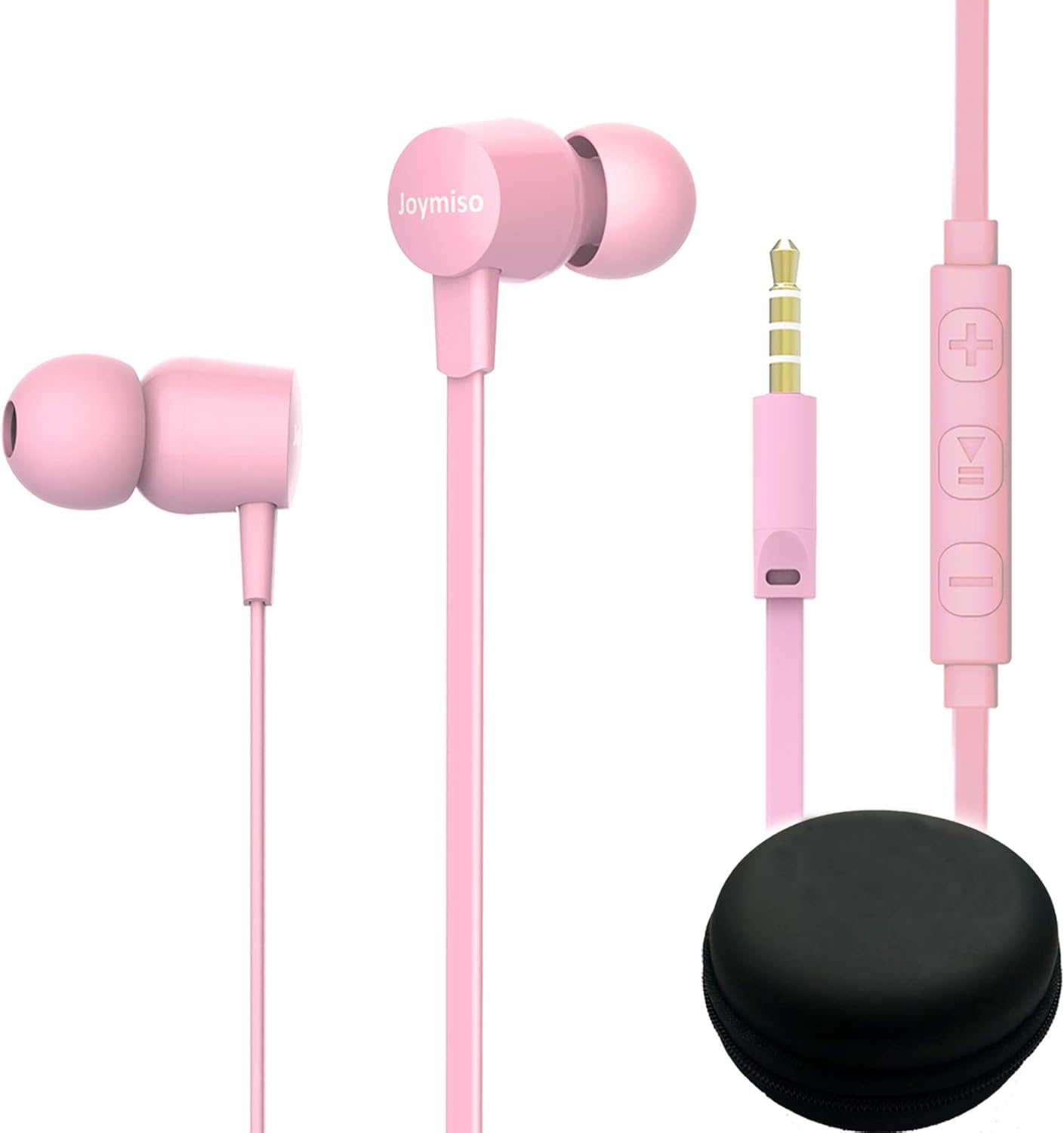MOXKING Pink Earbuds: Tangle-Free, Lightweight Comfort