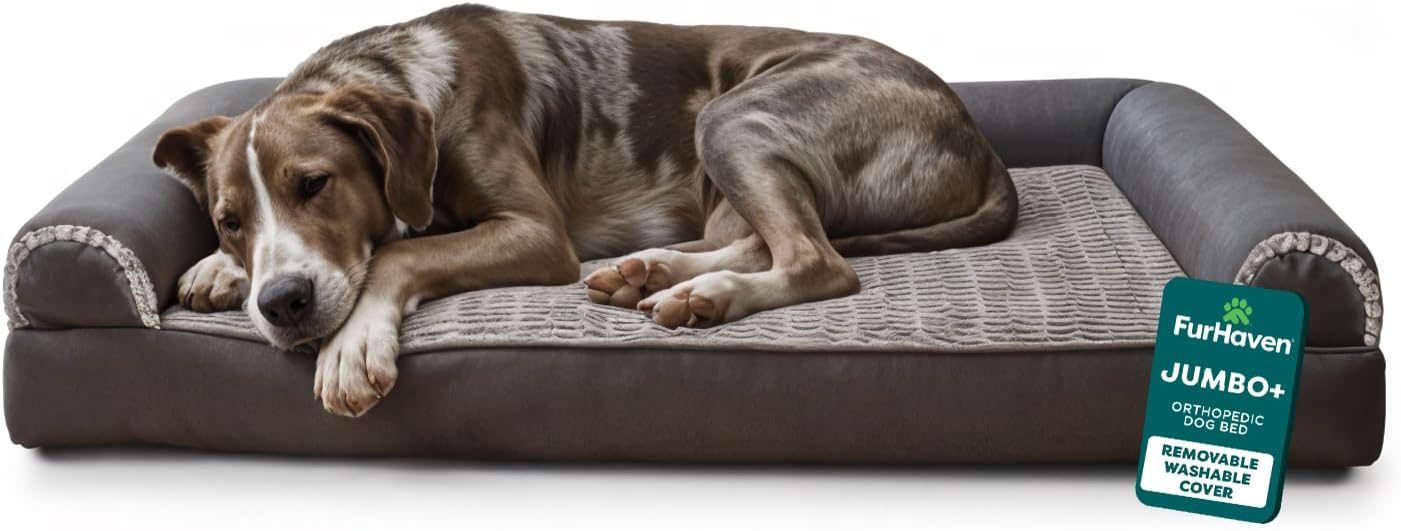FurHaven Orthopedic Dog Bed for Large Dogs with Joint Support