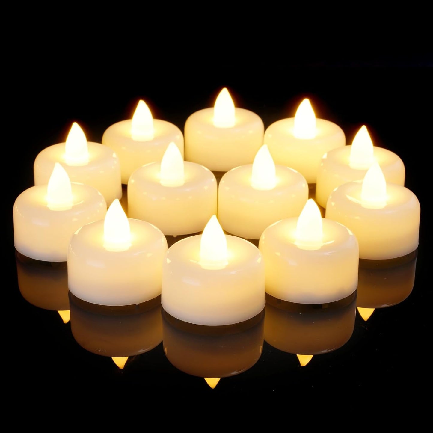 Flameless LED Tea Lights Candles for Home Decor and Events