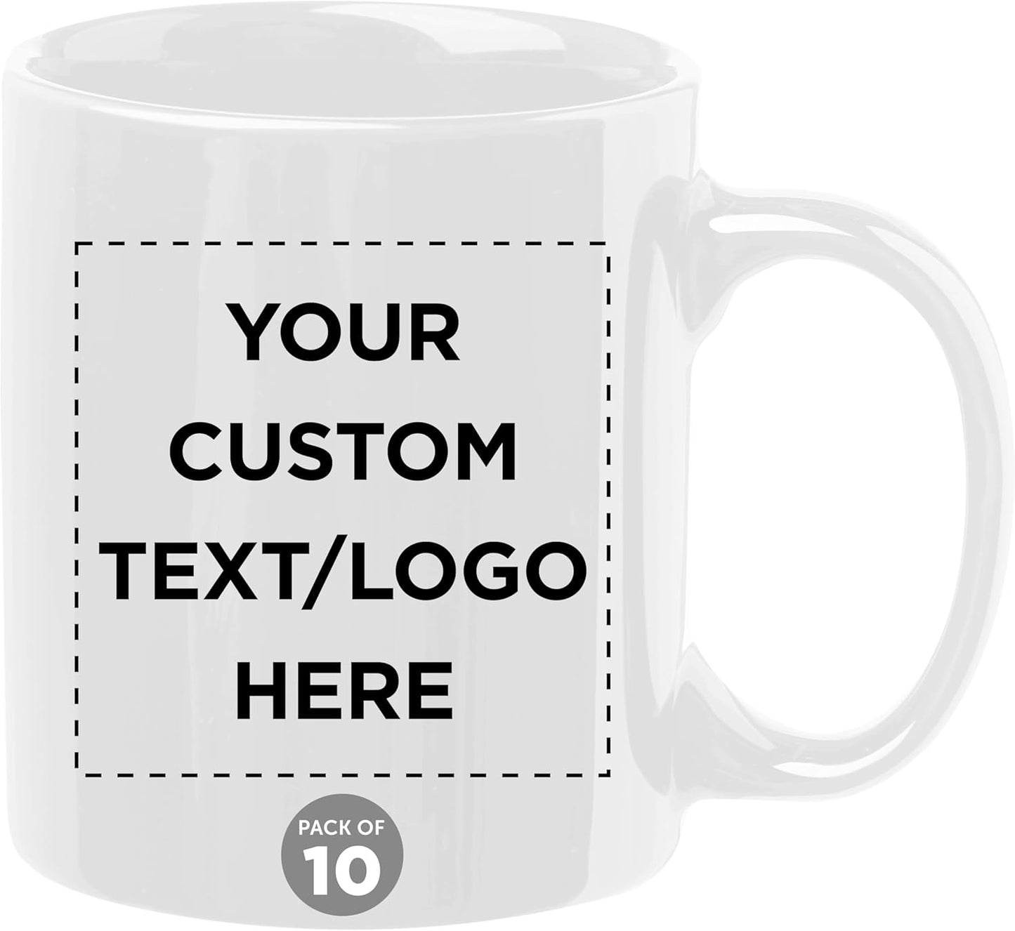 Custom Ceramic Coffee Mugs Set of 10 for Personalized Gifts