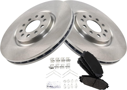 TRQ Front Brake Pad & Rotor Kit for 2016-2021 Jeep Cherokee
