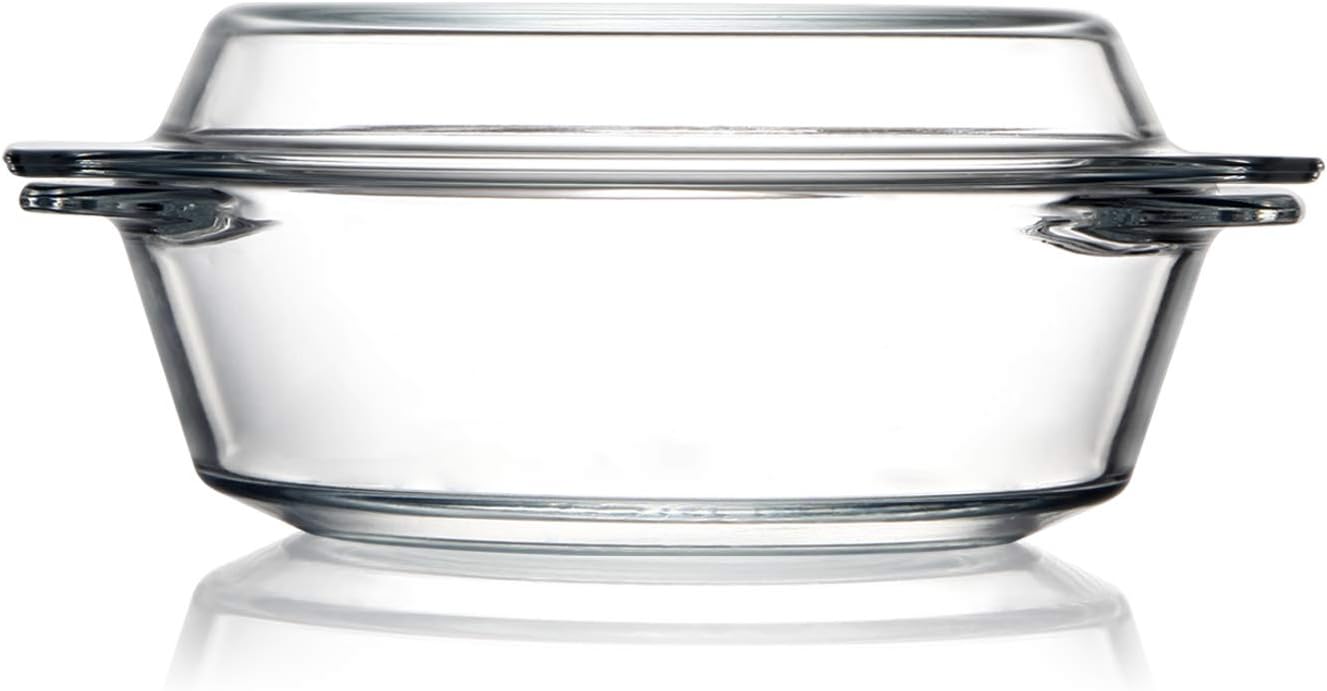 ZYER Clear Glass Casserole: Easy Grab, Multi-Use (0.65L)