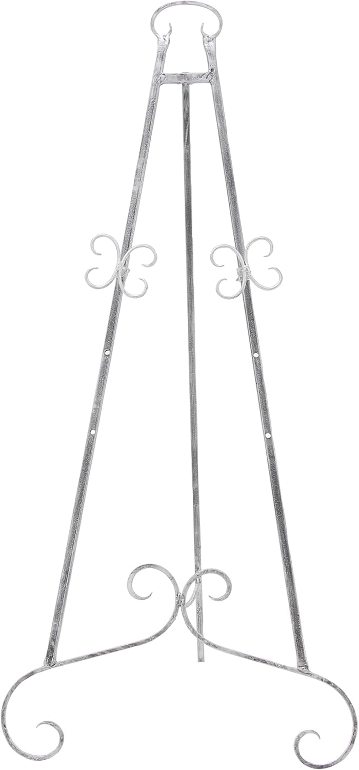 Deco 79 Metal Scroll Large Free Standing Adjustable Display Easel
