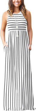 Sleeveless Maxi Dress for Women - Soft Flowy Vacation Maxi
