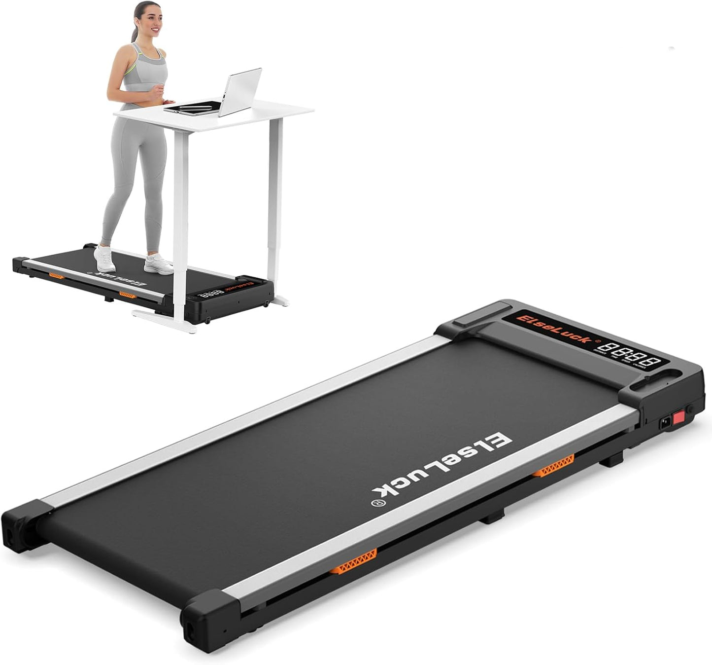 Elseluck Walking Pad Under Desk Treadmill for Home Office Use