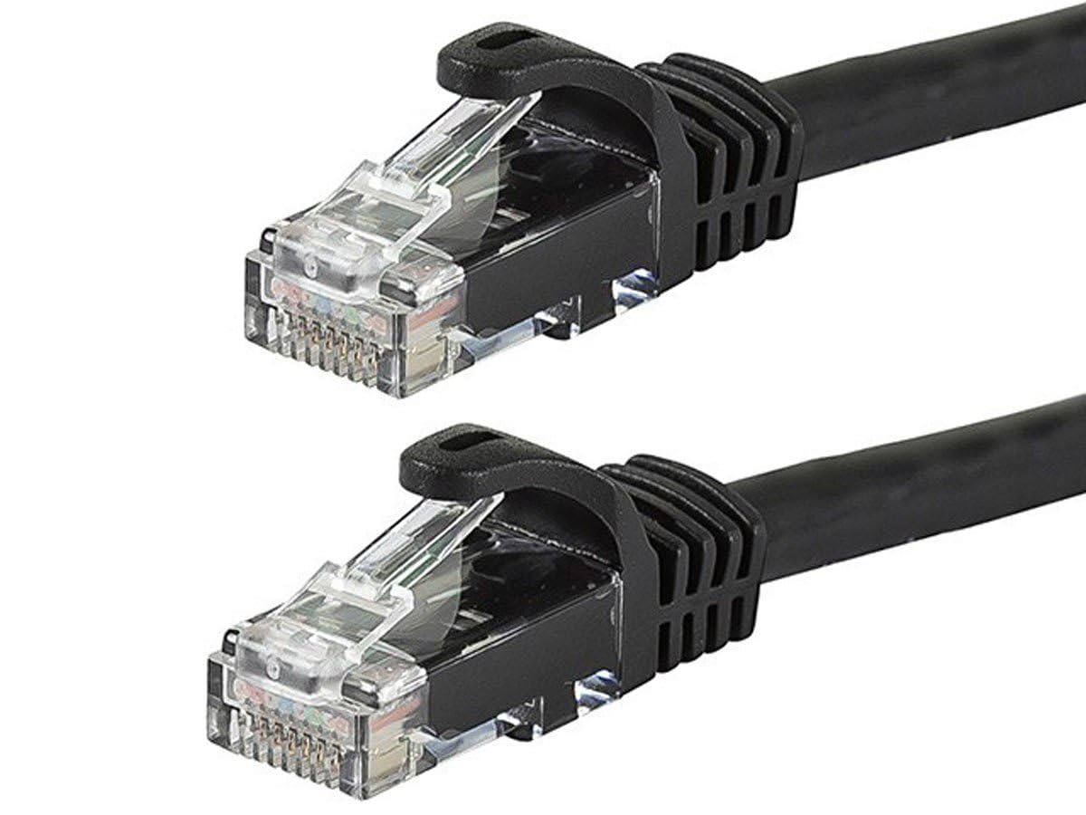 Monoprice 50ft Black Cat6 Ethernet Cable - Pure Copper, Snagless RJ45
