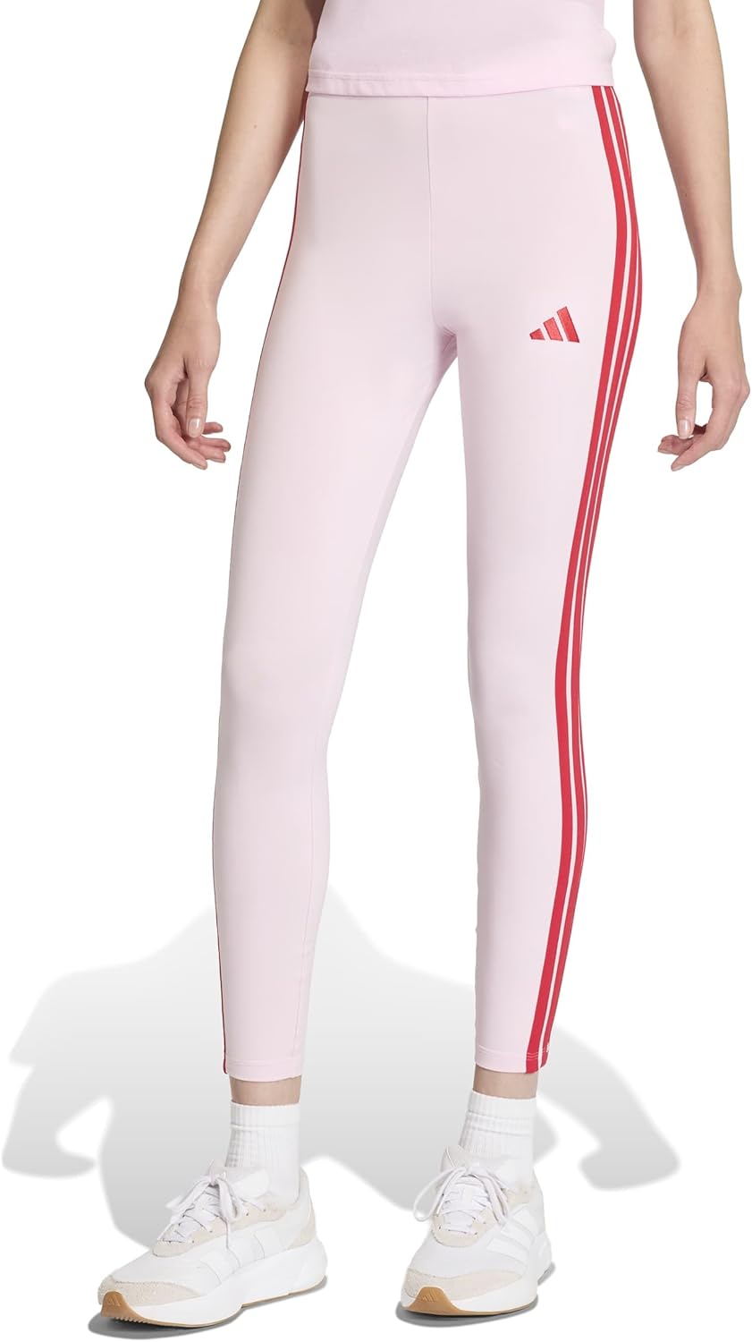 Adidas Womens Essentials 3-Stripes Cotton Leggings for Comfort