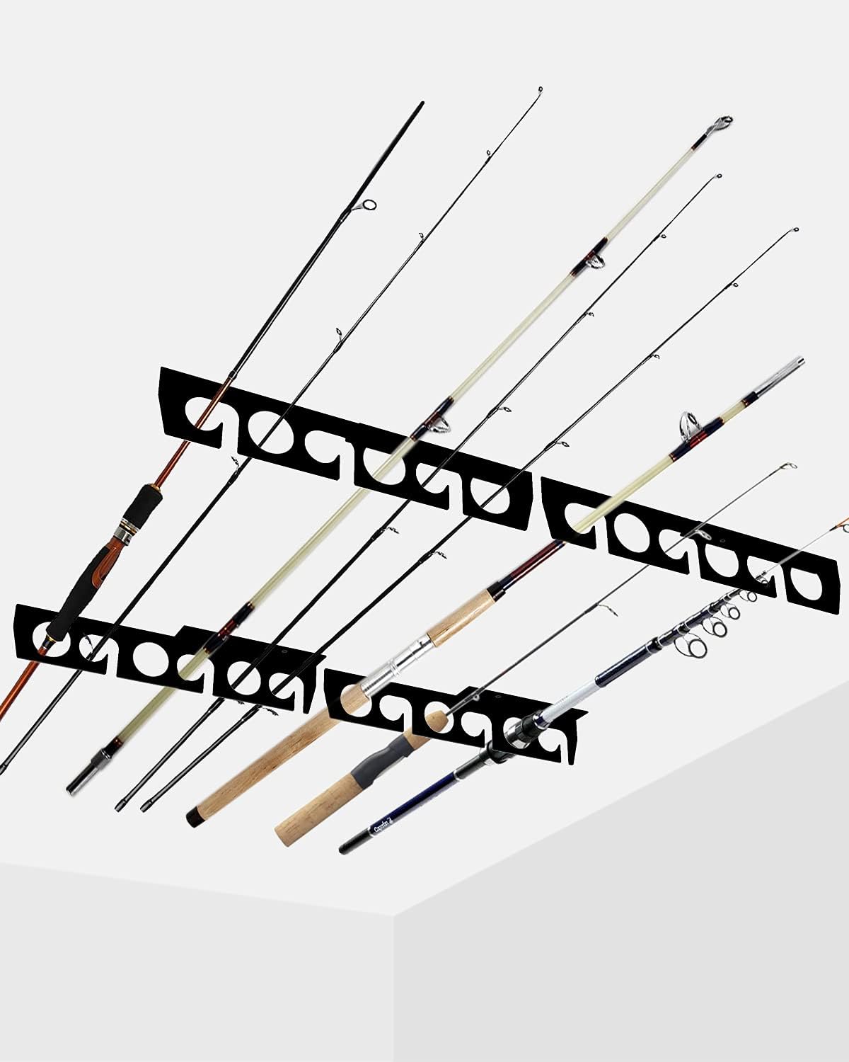 WIPHANY Multi-Purpose Fishing Rod Rack - Organize 12 Rods!