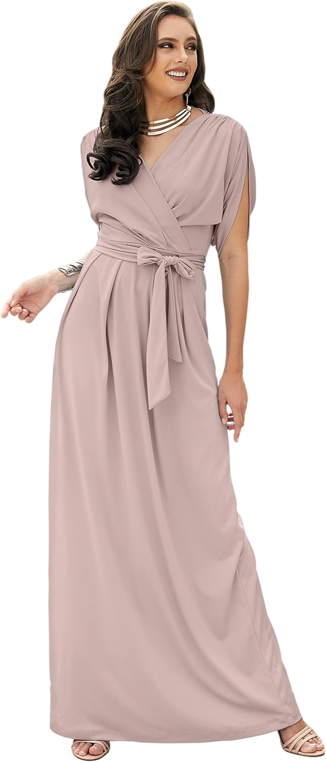 KOH KOH Formal Short Sleeve Cocktail Gown for Plus Sizes