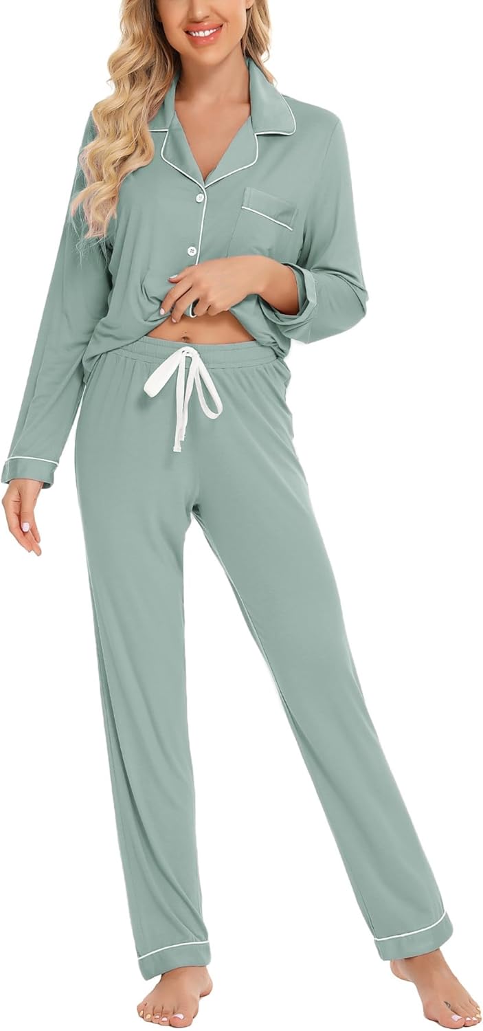 Leikar Button Up Pajama Set for Women: Soft and Comfy PJs