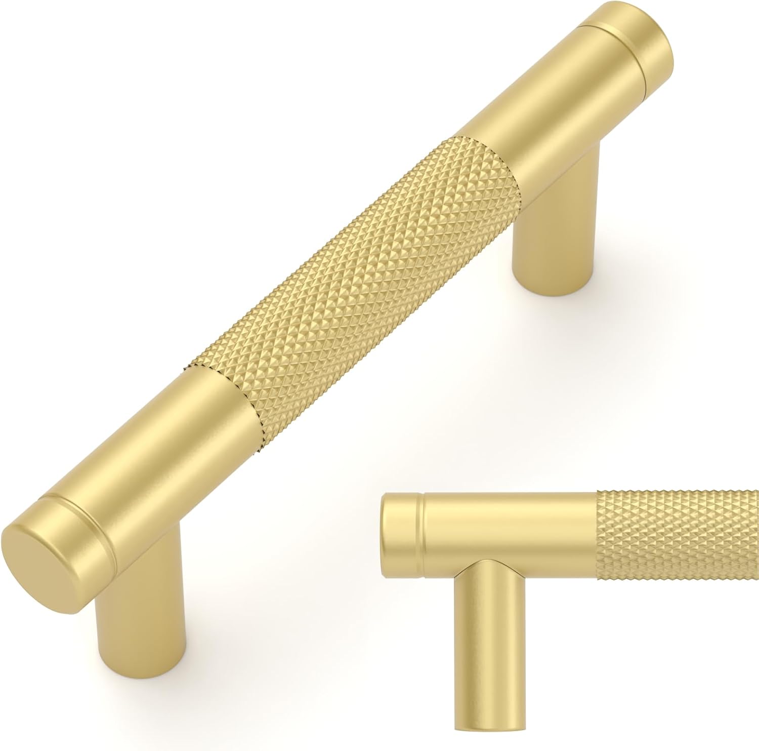 Brushed Gold Cabinet Pulls 3 Inch for Kitchen and Bathroom Use